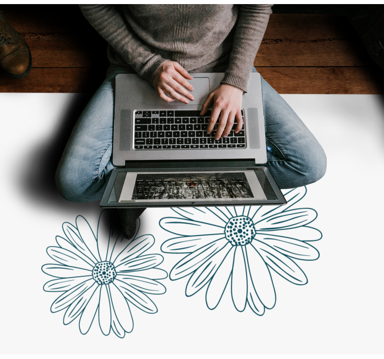 Gėlių rašto kilimėlis subtiliam gėlių akcentui - „Tenstickers“