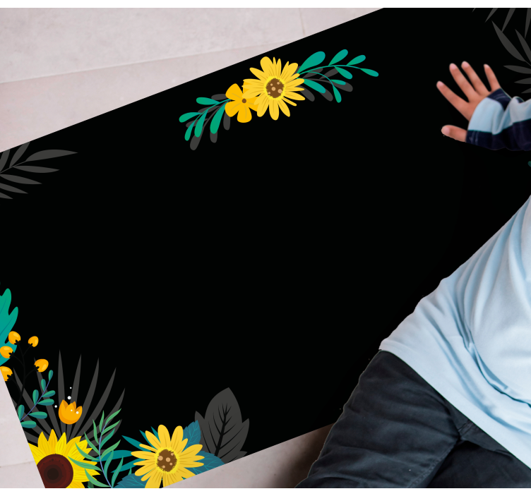 Gėlių rašto kilimėlis Šviesus gėlių derinys - „Tenstickers“