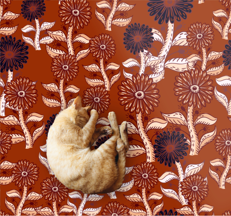 Gėlių raštų harmonija gėlių rašto kilimėlis - „Tenstickers“