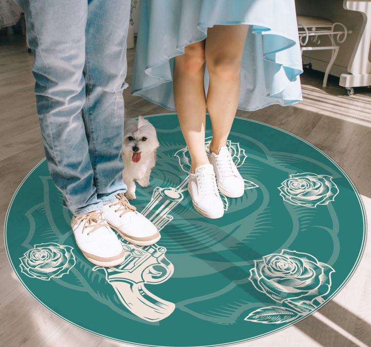 Gėlių revolveris gėlių rašto kilimėlis - „Tenstickers“