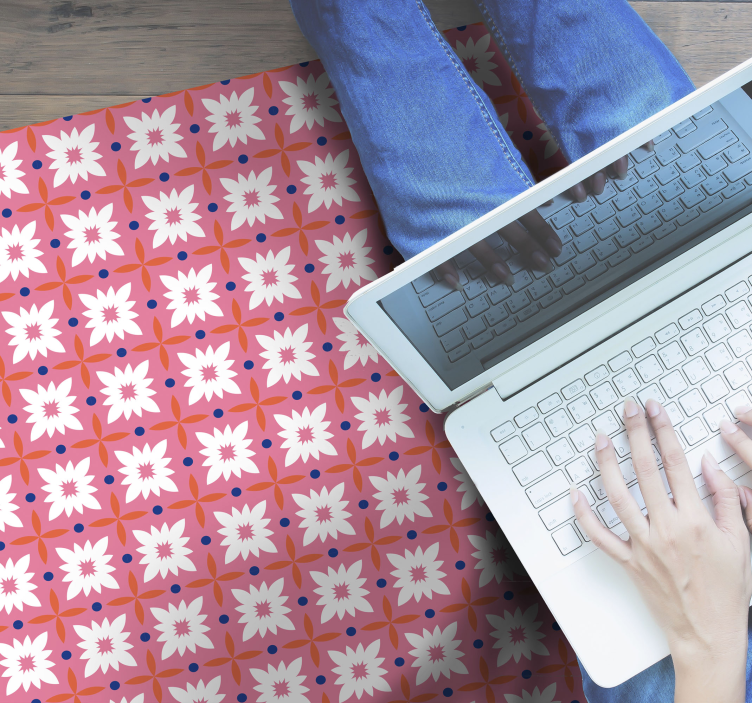 Gėlių spalvotos plytelės mozaikinės grindų plytelės - „Tenstickers“