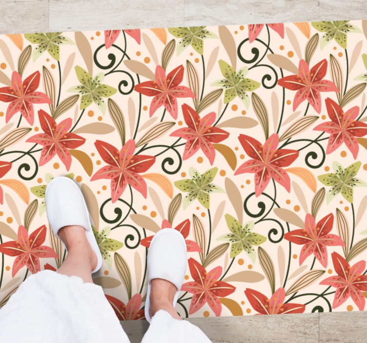 Gėlių sūkurių raštas gėlių rašto kilimėlis - „Tenstickers“