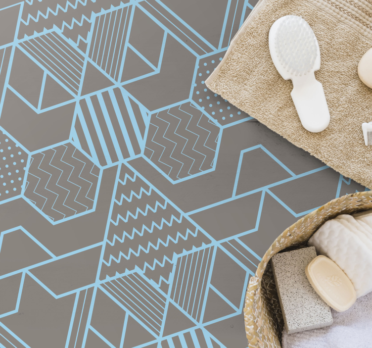 Geometrinės abstrakčios figūros geometriniai kilimas - „Tenstickers“