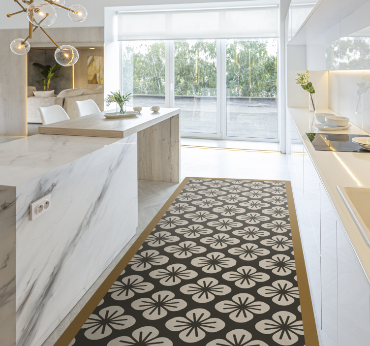 Geometrinis gėlių raštas geometriniai kilimas - „Tenstickers“