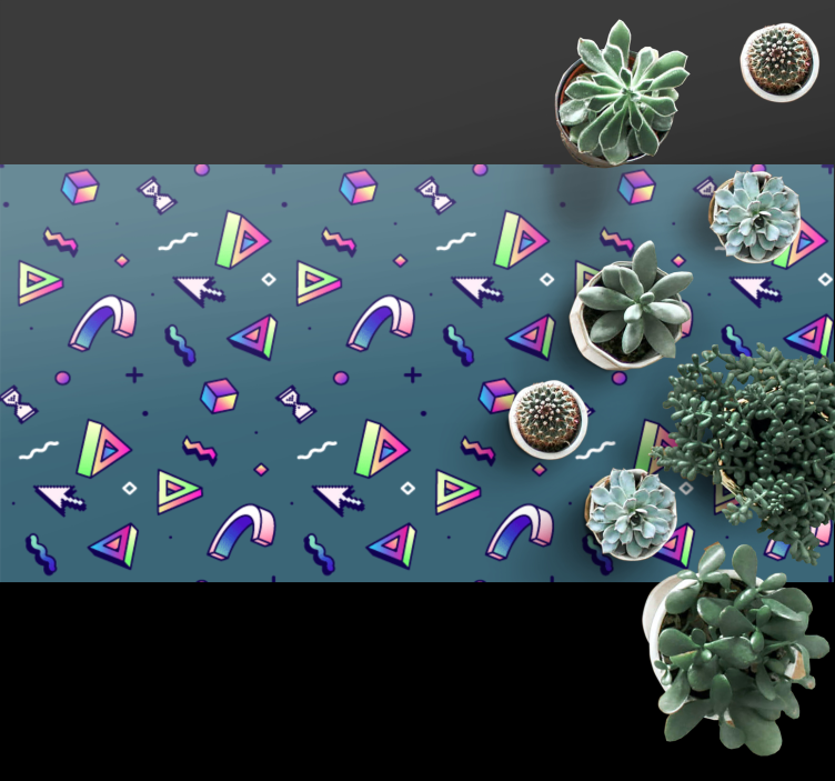 Geometrinis spalvų purslas tekstūrinis vinilinis kilima - „Tenstickers“