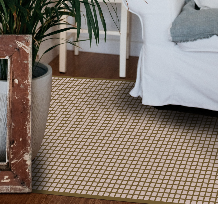 Geometrinis tinklelio modelis dryžuotas vinilo kilimas - „Tenstickers“