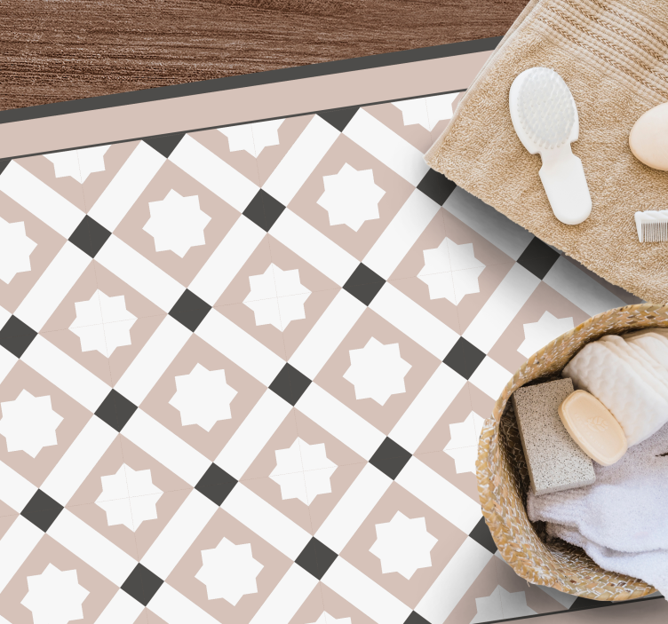 Geometrinės žvaigždės vonios kambario vinilo kilimėlis - „Tenstickers“