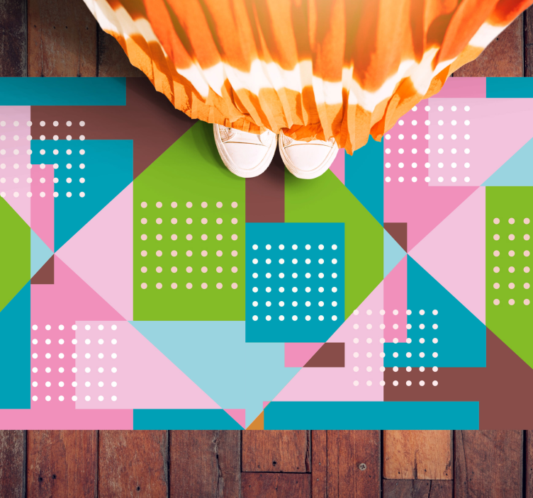 Geometrinių figūrų susiliejimas geometriniai kilimas - „Tenstickers“