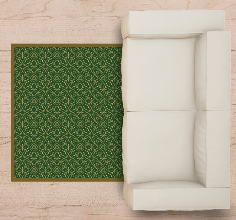 Grakštus botaninis motyvas gėlių rašto kilimėlis - „Tenstickers“