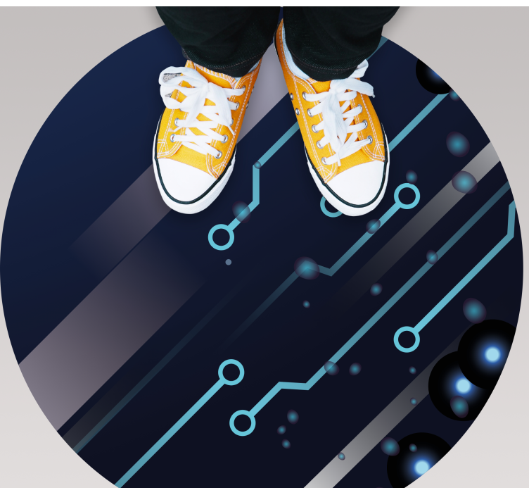 Grandinės plokštės raštas paaugliams vinilo kilimėlis - „Tenstickers“