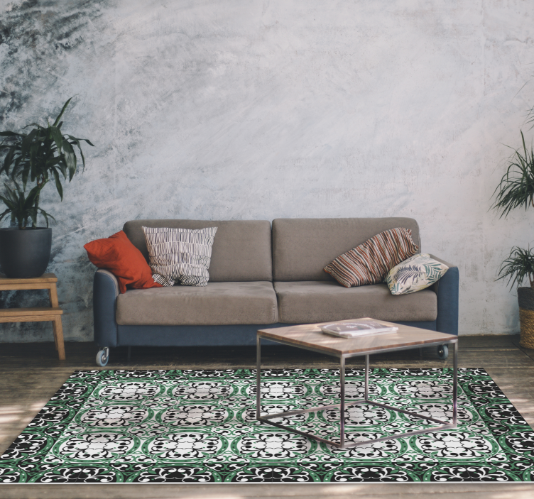 Gražus mozaikinis vinilo gyvenamojo kambario kilimėlis - „Tenstickers“