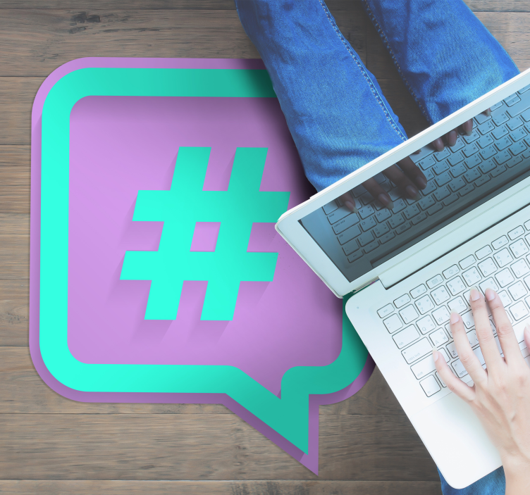 Grotažymės kalbos burbulas vinilo kilimėlas su frazėmis - „Tenstickers“