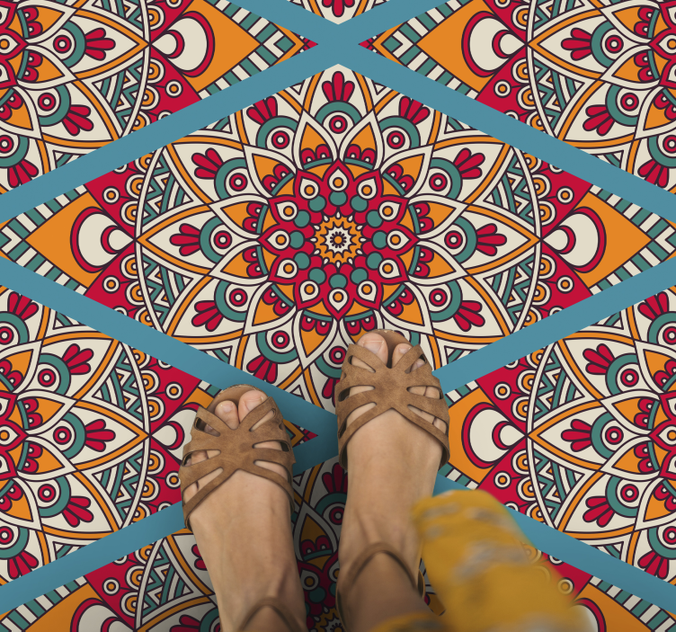 Gyva spalvinga koncepcija mandala kilimėlis - „Tenstickers“