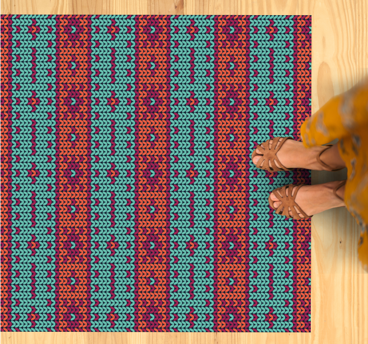 Gyvas geometrinis motyvas etninis vinilinis kilimas - „Tenstickers“