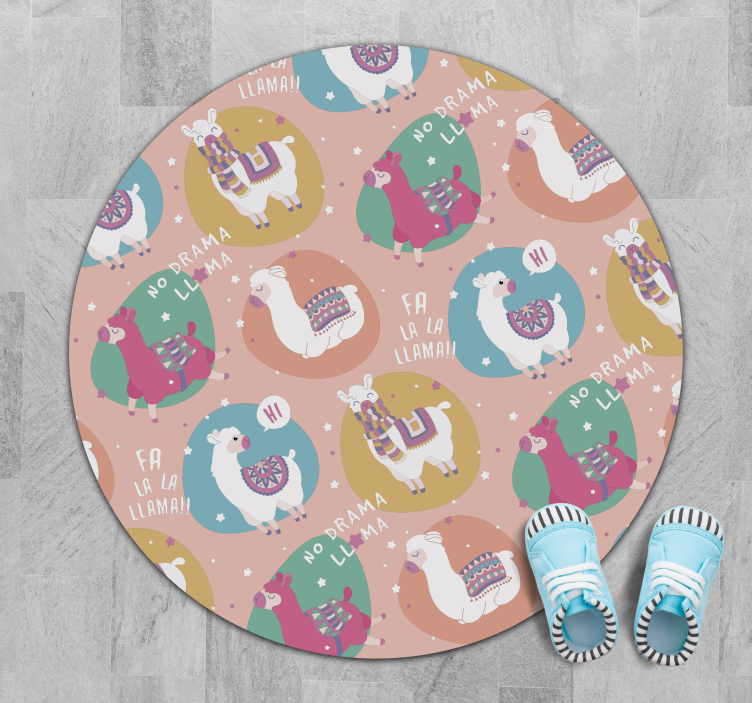 Gyvas lamų ratas vinilinis kilimėlis - „Tenstickers“