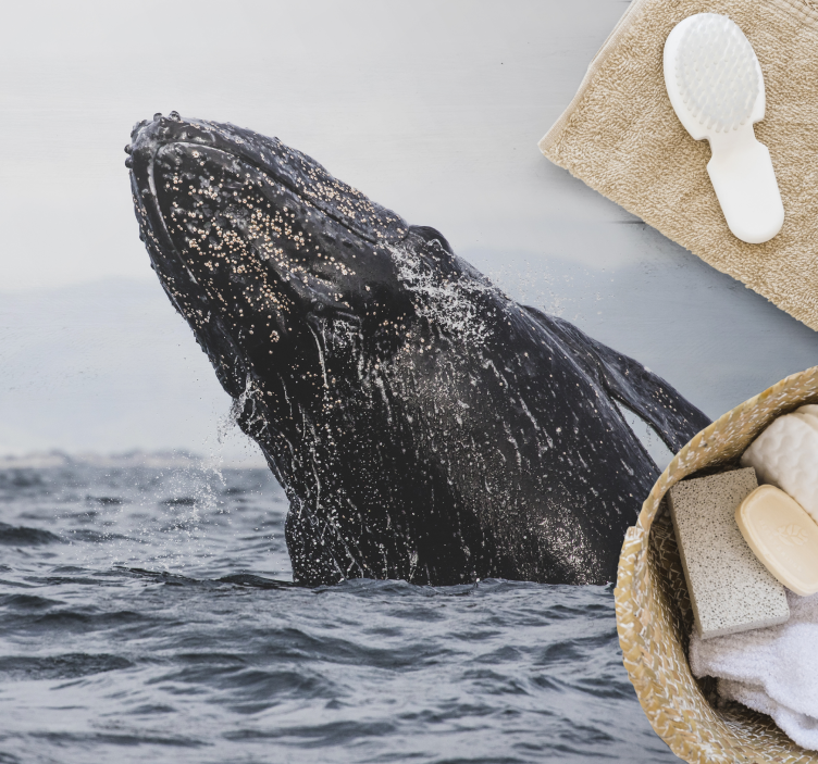 Gyvūninis banginis jūros gyvūnų kilime - „Tenstickers“