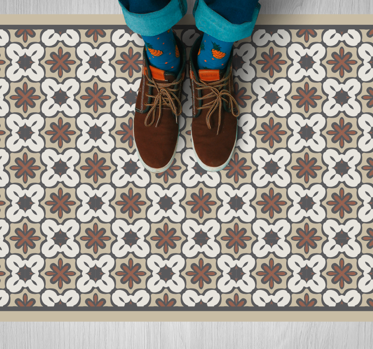 Hidraulinis rudos spalvos gracia stiliaus plytelių kilimas - „Tenstickers“