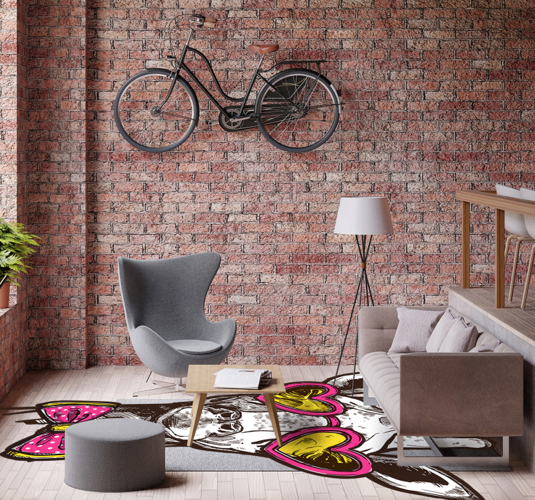 Originalus hipsteriškas žirafos vinilo kilimėlis - „Tenstickers“