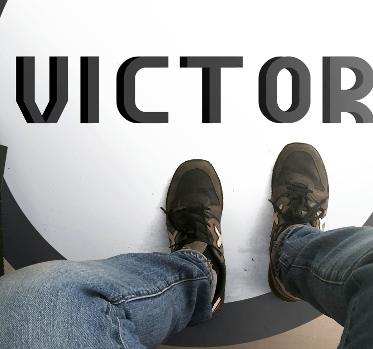 Individualizuota monograma vinyl kilimėlis su vardu - „Tenstickers“