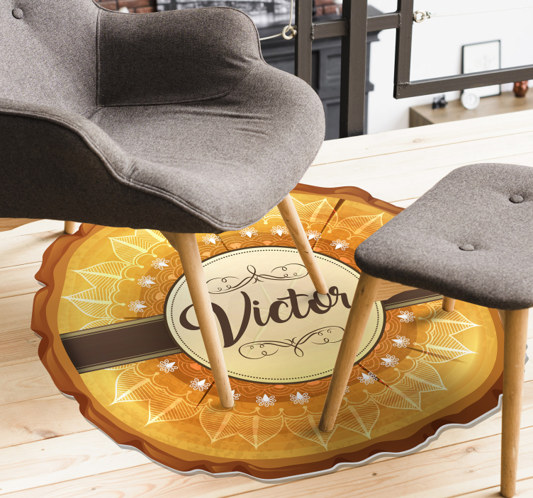 Asmeninis medinis mandalinis vinilo kilimėlis su pavadinimu - „Tenstickers“