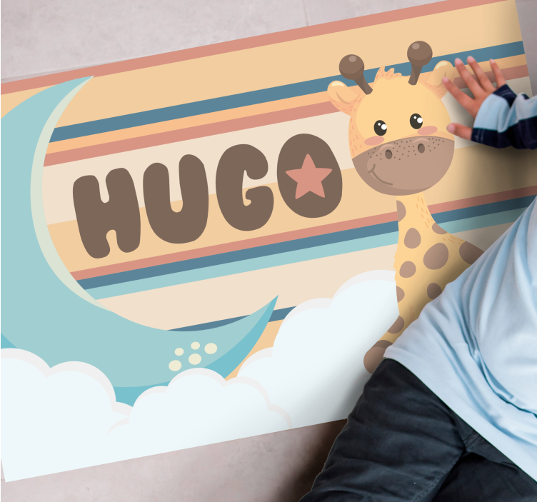 žirafos dizainas vinyl kilimėlis su vardu - „Tenstickers“