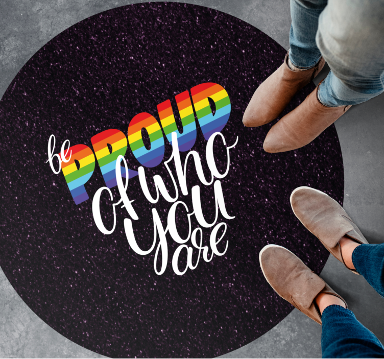 Išdidžios žinutės dizainas vinilo kilimėlas su frazėmis - „Tenstickers“