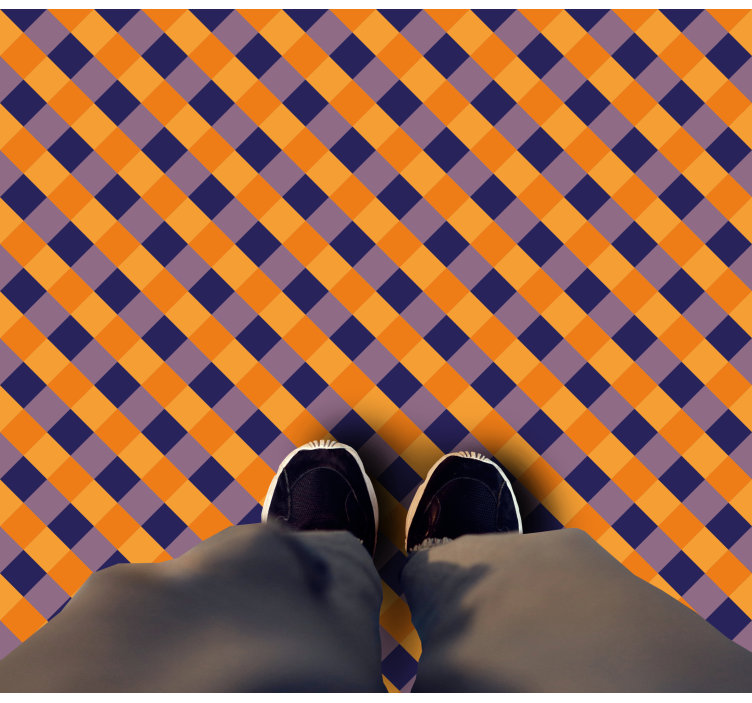 įstrižai spalvų blokai dryžuotas vinilo kilimas - „Tenstickers“