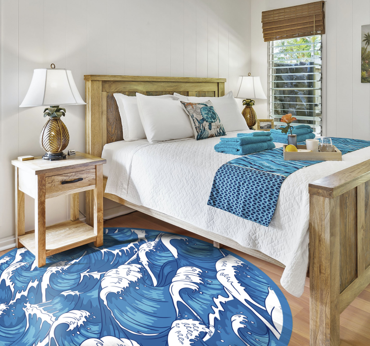 Japonų bangų gamtos vinilinis kilimas - „Tenstickers“