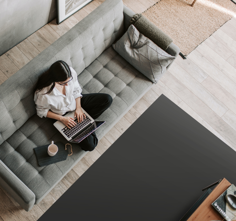 Juoda vinilinis kilimas svetainei - „Tenstickers“