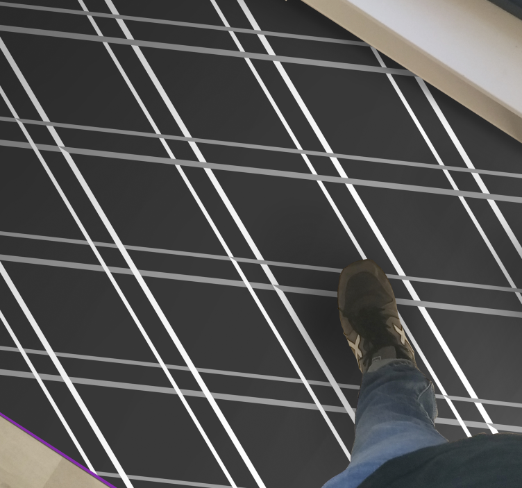 Juodo deimanto rašto geometriniai viniliniai kilimėliai - „Tenstickers“