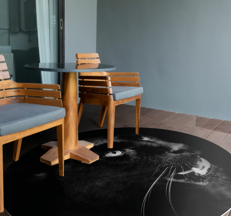 Juodos panteros portretinis gyvūno kilimėlis - „Tenstickers“