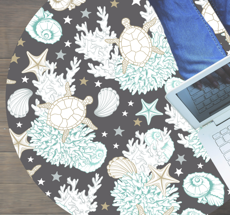 Jūrinis motyvas gyvūnų vinilo kilimėlis - „Tenstickers“