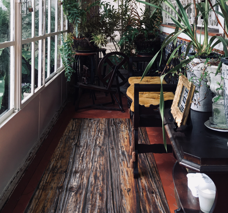 Kaimiškos medienos detalės medžio efekto kilimas - „Tenstickers“