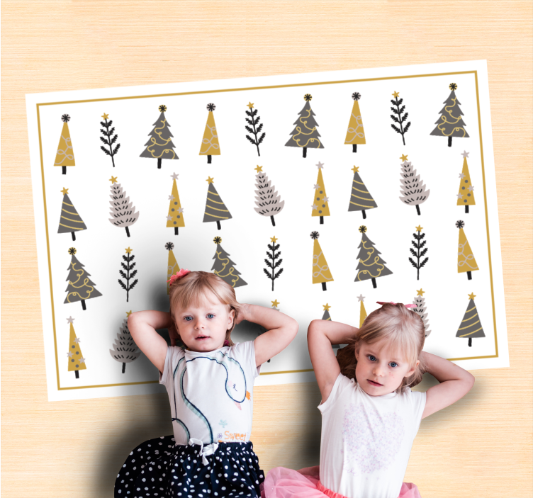 Kalėdų eglutės rašto kalėdinis vinilo kilimas - „Tenstickers“