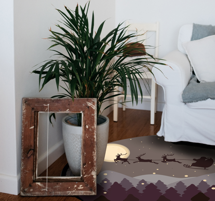 Kalėdų senelio ir rogių eglutės kilimėlis - „Tenstickers“