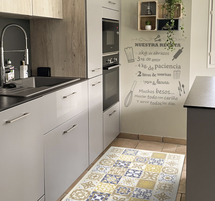 Kalkakmenis ispanų plytelės plytelių kilimas - „Tenstickers“