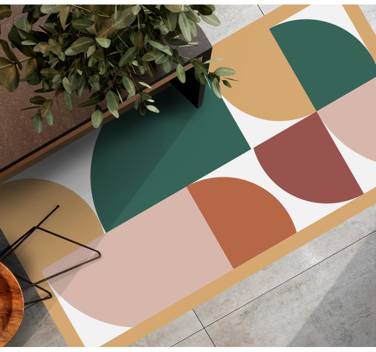 Kampuoti abstraktūs segmentai modernus vinilinis kilimas - „Tenstickers“