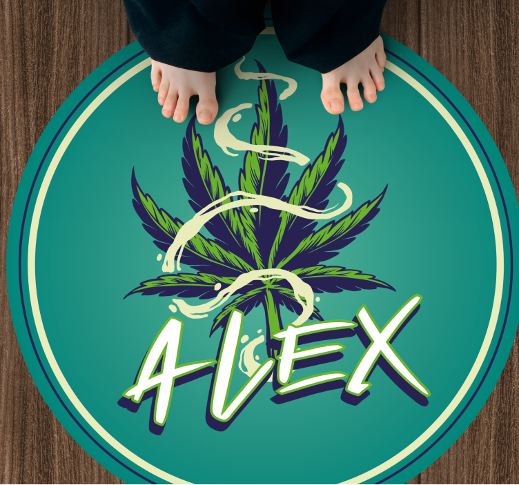 Kanapių iliustracija graffiti personalizuotas kilimėlis - „Tenstickers“