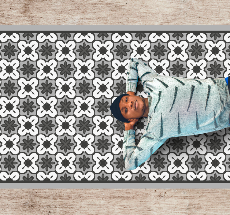 Klasikinis gėlių raštas mozaikinė vinilo kilimėlė - „Tenstickers“