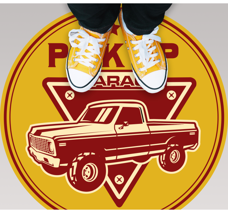 Klasikinis pikapų garažas senoviniai viniliniai kilimas - „Tenstickers“