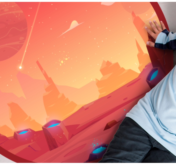 Kosminės dykumos scena žvaigždžių vinilinis kilimėlis - „Tenstickers“