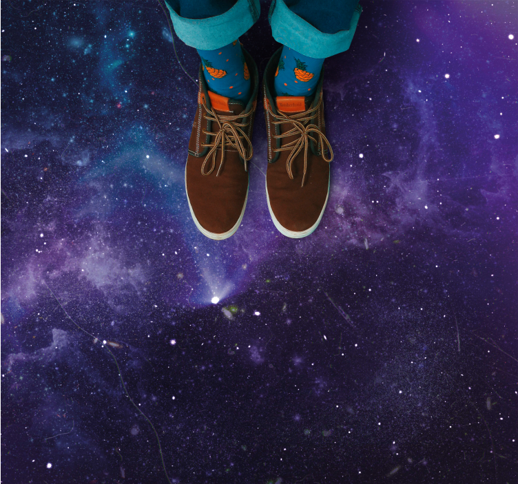 Kosminės galaktikos scena žvaigždžių vinilinis kilimėlis - „Tenstickers“