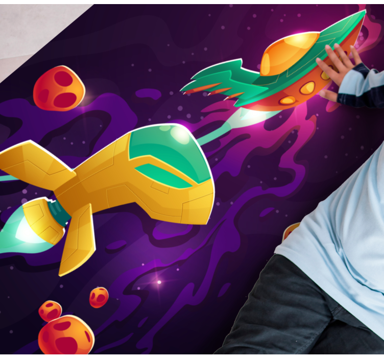 Kosminės kelionės koncepcija vinilinis kilimėlis - „Tenstickers“