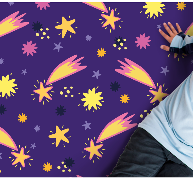 Krintančios žvaigždės raštas žvaigždžių vinilinis kilimėlis - „Tenstickers“