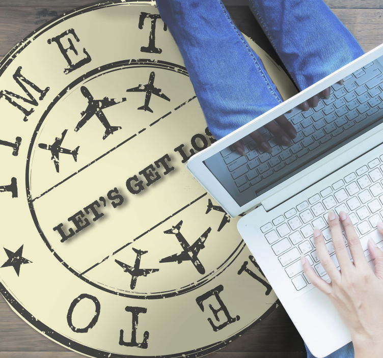 Laikas dingsta vinilo kilimėlas su frazėmis - „Tenstickers“