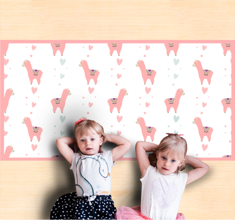 Lamos meilės raštas kilimas vaiko kambariui - „Tenstickers“