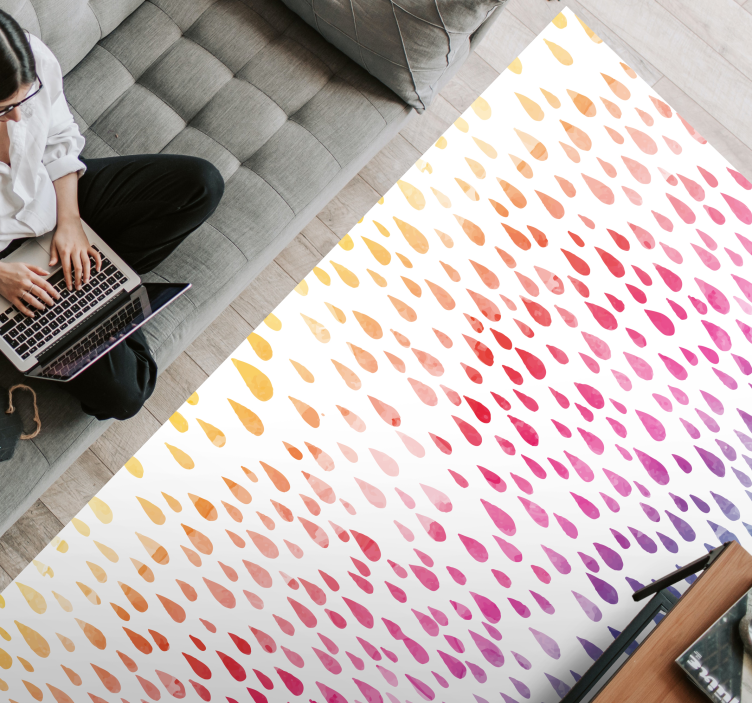 Lašelių raštas tekstūrinis vinilinis kilima - „Tenstickers“