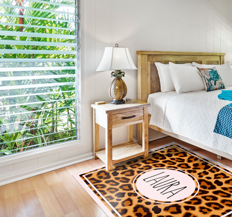 Leopardo raštas su pavadinimu paaugliams vinilo kilimėlis - „Tenstickers“