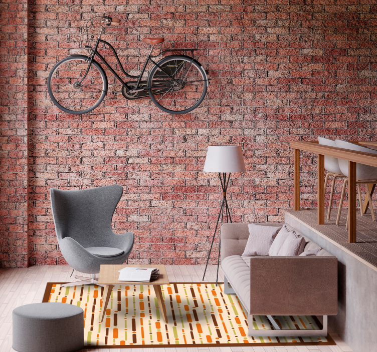 Linijinio rašto dekoras dryžuotas vinilo kilimas - „Tenstickers“