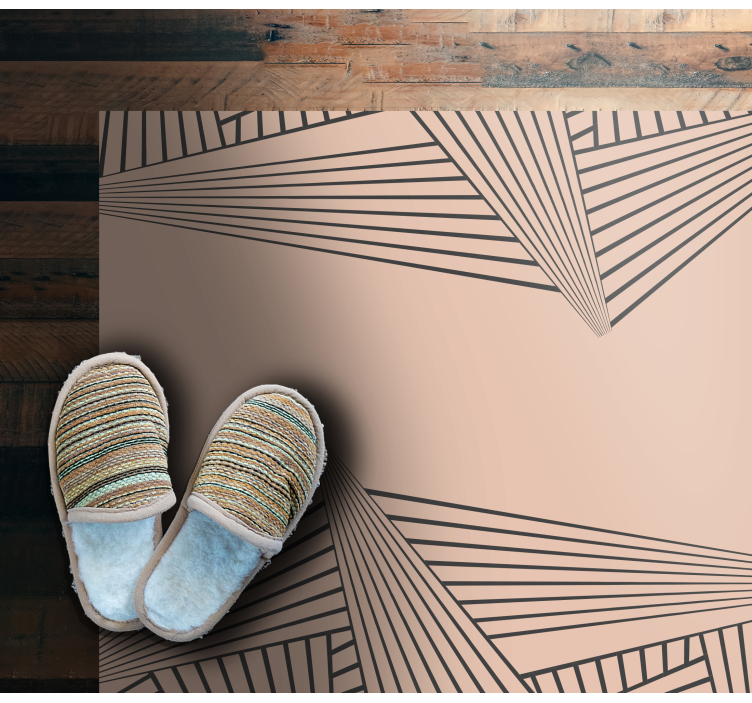 Linijinis geometrinis raštas modernus vinilinis kilimas - „Tenstickers“